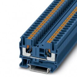 Feed-through terminal block, 1000 V, 41 A, push-in connection, No. of connections: 2, cross section: 0.5 mm2 - 10 mm2, blue