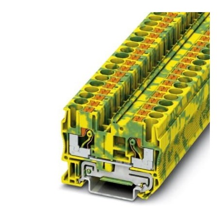 Ground modular terminal block, push-in connection, No. of connections: 2, cross section: 0.5 mm2 - 10 mm2, green-yellow