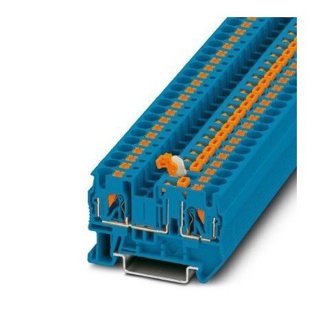 Knife disconnect terminal block, 500 V, 20 A, push-in connection, cross section: 0.2 mm2 - 6 mm2, blue