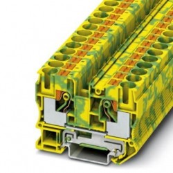 Ground modular terminal block, push-in connection, No. of connections: 2, cross section: 0.5 mm2 - 16 mm2, green-yellow