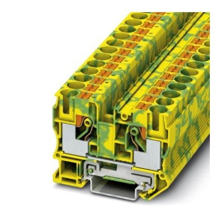 Ground modular terminal block, push-in connection, No. of connections: 2, cross section: 0.5 mm2 - 16 mm2, green-yellow