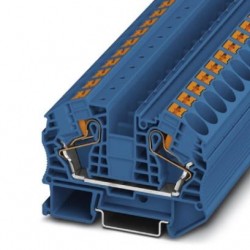 Feed-through terminal block, 1000 V, 76 A, push-in connection, No. of connections: 2, cross section: 0.5 mm2 - 25 mm2, blue