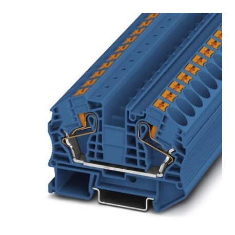 Feed-through terminal block, 1000 V, 76 A, push-in connection, No. of connections: 2, cross section: 0.5 mm2 - 25 mm2, blue