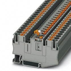 Knife disconnect terminal block, 500 V, 20 A, push-in connection, cross section: 0.5 mm2 - 10 mm2, gray