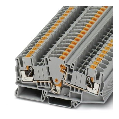 Test disconnect terminal block, push-in connection, cross section: 0.5 mm2 - 10 mm2 , gray