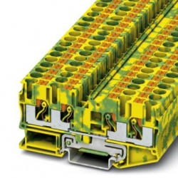 Ground modular terminal block, push-in connection, No. of connections: 4, cross section: 0.5 mm2 - 10 mm2, green-yellow