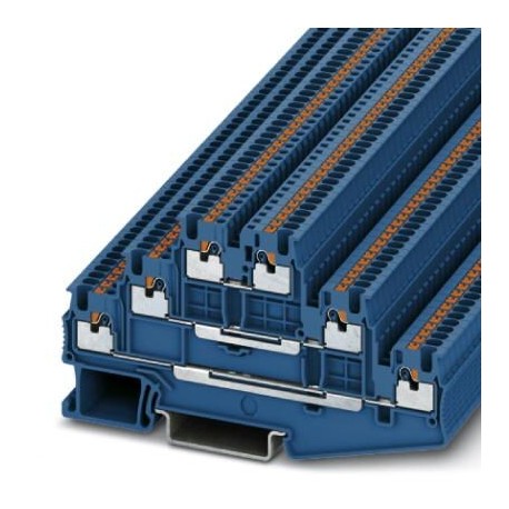 Multi-level terminal block, push-in connection, cross section: 0.14 mm2 - 1.5 mm2, blue