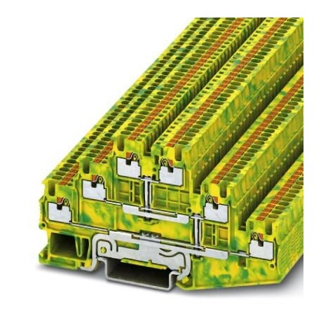 Ground modular terminal block, push-in connection, cross section: 0.14 mm2 - 1.5 mm2, green-yellow