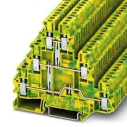 Ground modular terminal block, screw connection, cross section: 0.14 mm2 - 4 mm2, green-yellow