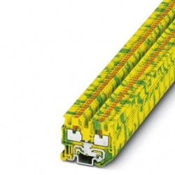 Mini ground terminal block, push-in connection, No. of connections: 2, cross section: 0.14 mm2 - 1.5 mm2, green-yellow