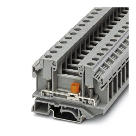 Terminal block with disconnect slide and test socket screws,  800 V, 36 A, Bolt connection, gray