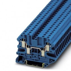 Feed-through terminal block, 500 V, 32 A, screw connection, 4 connections, blue, mounting type: NS 35/7,5, NS 35/15