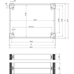 Spacial SF/SM side panel plinth - 400x100 mm
