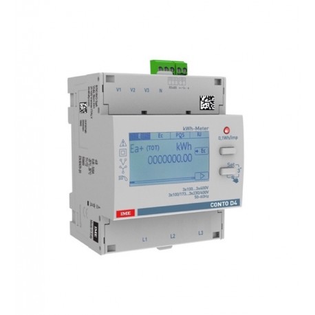 Energy meter Conto D4-Pt MID, active (cl.1) and reactive (cl.2), connection: via CT, network: three-phase 4-wires unbalanced, d