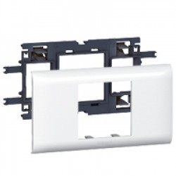 Mosaic support for DLP cable trunks, cover depth 65 mm - 2 modules