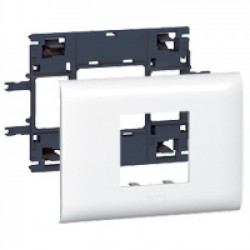 Mosaic support for DLP cable trunks, cover depth 85 mm - 2 modules