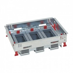 Support kit for standard floor boxes - for sockets in horizontal position - adjustable height - 12 modules