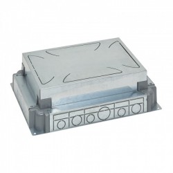 Auto-adjusting backbox for standard or flush version floor boxes - for concrete floor - 8..12 modules