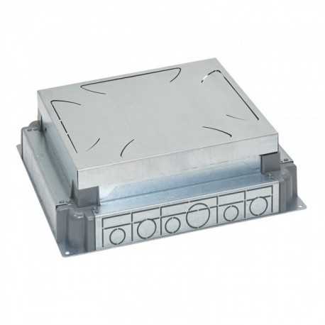 Auto-adjusting backbox for standard or flush version floor boxes - for concrete floor - 12..18 modules