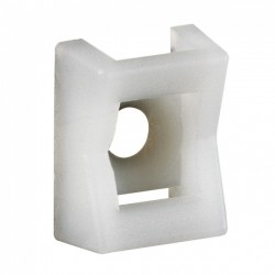 Base for Colring cable ties, max. width 4.6mm, screw mounting, plastic, white