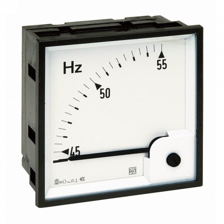 Frequency meter RQ72FI, 72x72 mm, 230…240 V, scale 45…55 Hz