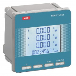 Multifunction NEMO 96HDe for application in LV with active energy count (cl.1)/reactive (cl.1) on 4 quadrants, Network: single-