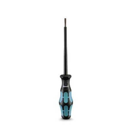 Screwdriver, slot-headed, VDE insulated, size: 0.5 x 3.0 x 100 mm, 2-component grip, with non-slip grip