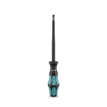 Screwdriver, slot-headed, VDE insulated, size: 1.0 x 5.5 x 125 mm, 2-component grip, with non-slip grip