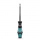 Screwdriver, slot-headed, VDE insulated, size: 0.8x4.0x100 mm, 2-component grip, with non-slip grip