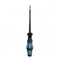 Screwdriver, slot-headed, VDE insulated, size: 0.6x3.5x100 mm, 2-component grip, with non-slip grip