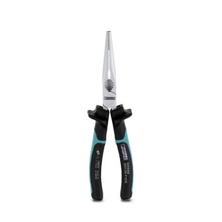 Needle-nose pliers with cutter, notched gripping surface, VDE 1000 V AC..1500 V DC tested