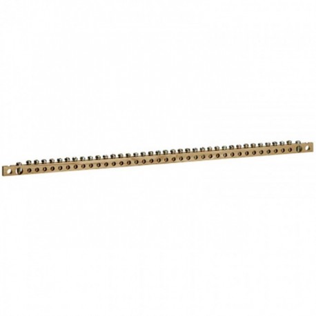 Brass bar with holes for protective conductor, for XL3 400, 24 moduls 456 mm