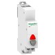 Single push button Acti9 iPB, 1NC, indicator light red, 110-230V AC