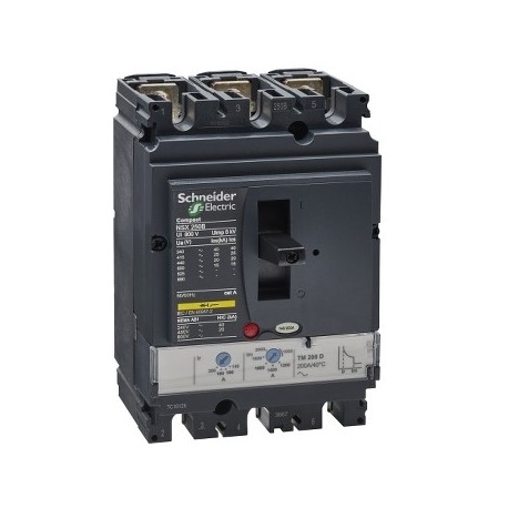 Circuit breaker Compact  NSX250B, 3p, 25kA, 200A, TMD trip unit