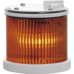 Light module in yellow color TWS F MT, with traditional Ba15d lamp holder. Permanently light. 12..240 V AC/DC. IP65.