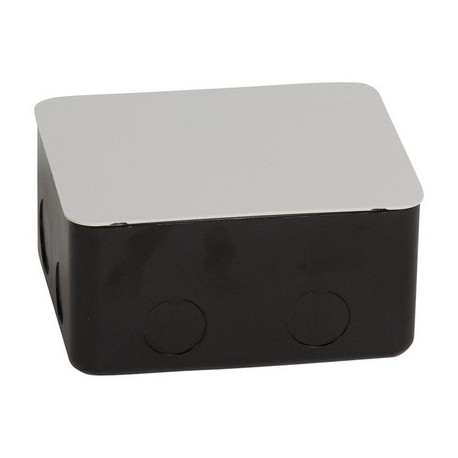 Pop-up type flush-mounting boxes, for workstation & meeting room table applications, black, 4 modules