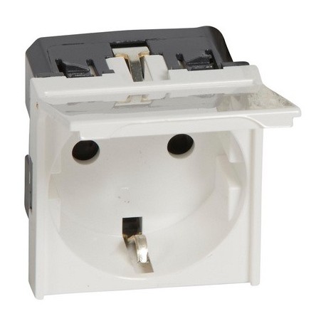 Socket outlet Mosaic, 2P with cover, 2 modules
