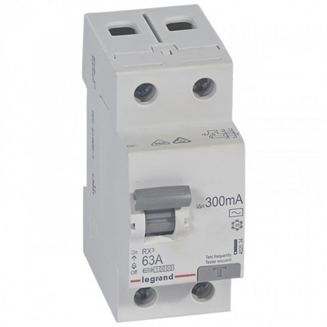 Residual current circuit breakeR ID K, RX3, 2P, 63A, 300 mA, AC type