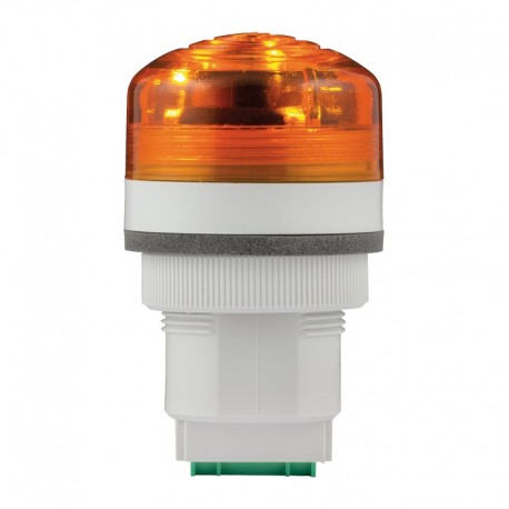 Electric green LED light with sounder 85 Db with, multichannel technology. 12-24 V AC/DC. panel mounted through a 30 mm hole.