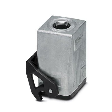 Coupling housings B6, with single locking latch, Die-cast aluminum, cable outlets: 1, straight, 73 mm, cable gland: none, suppo