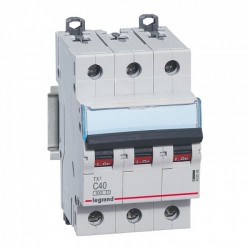 Miniature Circuit Breaker, 6kA,3P, 40A, C curve code