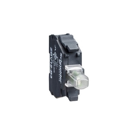 White light block for head diam: 22, integral LED, 24V screw clamp terminals