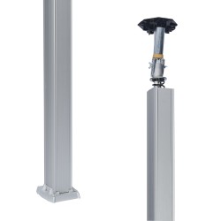 Aluminium snapon column, 74 x 80 mm, 1 compartment, height 2.70 m