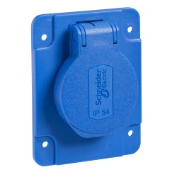 PratiKa socket, flush, 16 A, 2P + E, 200…250 V AC, IP54