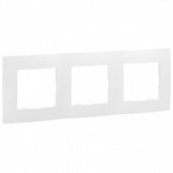 3 gang frame Niloé, horizontal, vertical, white