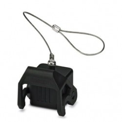 Protective cover D7, single locking latch, PA, 30 mm, seal: yes, with lanyard, diameter eyelet: 25 mm, for socket inserts, HC-S