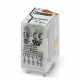 Plug-in industrial relay with power contacts, 4 PDTs, test key, status LED, mechanical switch position indicator, coil: 24 V AC