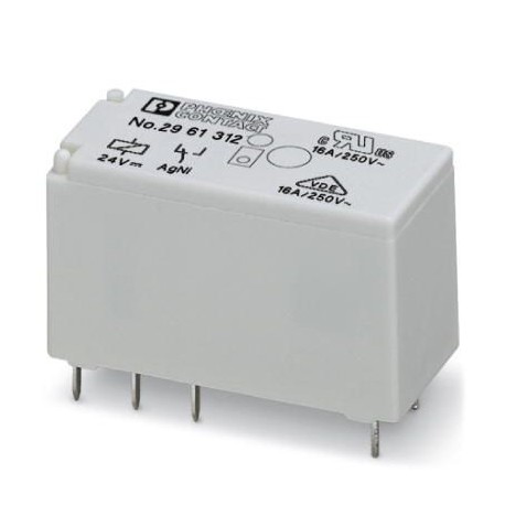 Plug-in miniature power relay, with power contact for high continuous currents, 1 PDT, input voltage 24 V DC. REL-MR- 24DC/21HC