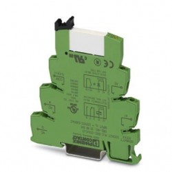 PLC relay: base terminal block PLC-BSC.../21 with screw connection and pluggable miniature relay with power contact, for assemb