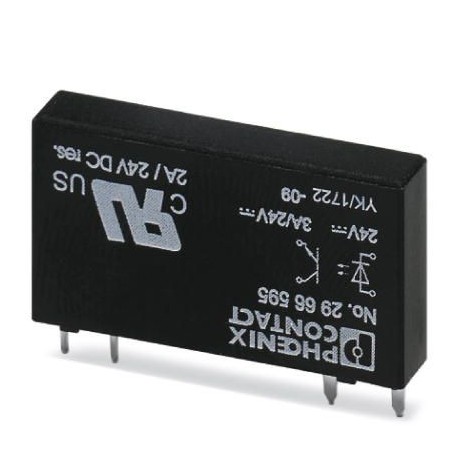 Plug-in miniature solid-state relay, power solid-state relay, 1 N/O contact, input: 24 V DC, output: 3 - 33 V DC/3 A. OPT-24DC/